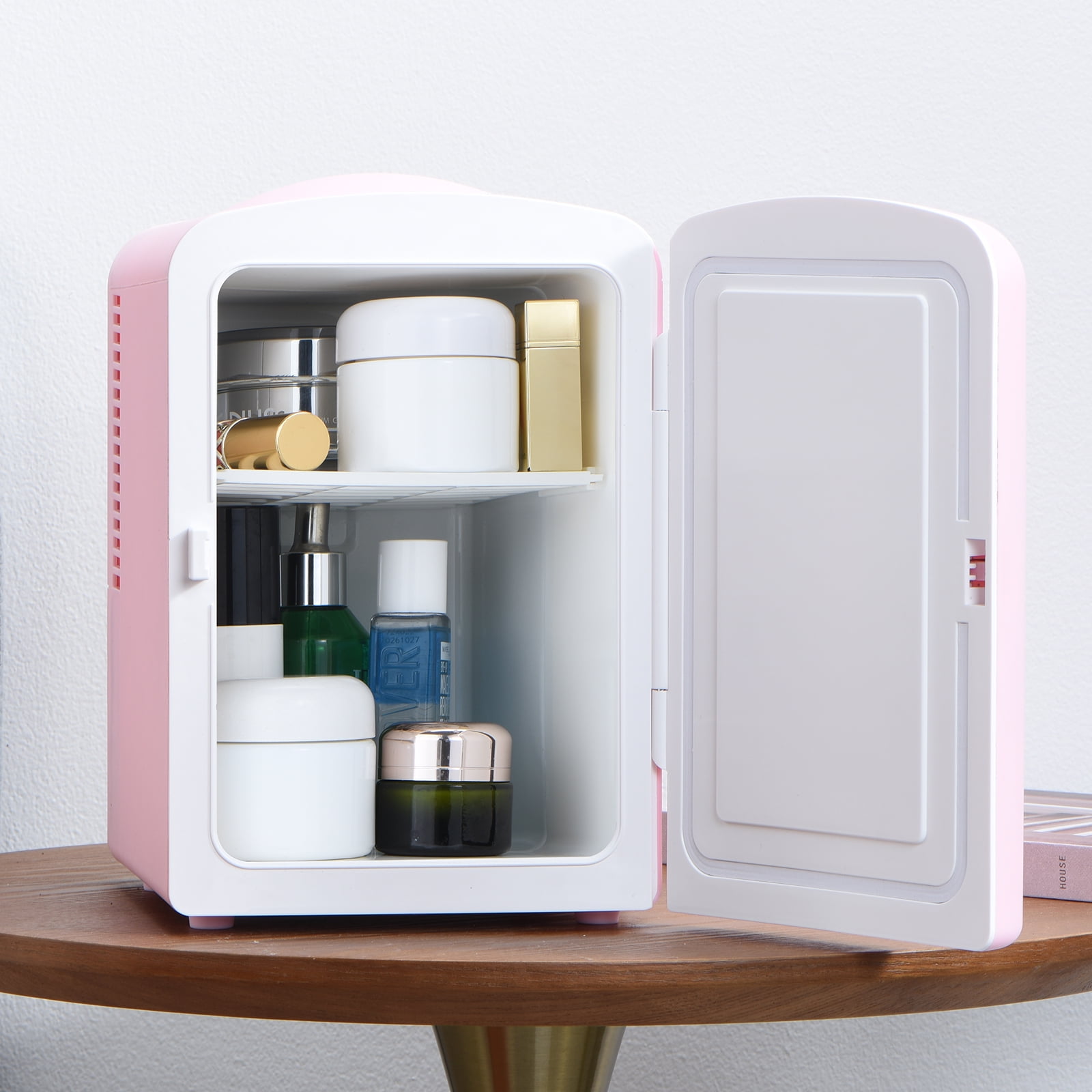 Iceblue Personal Mini Fridge, New Pink Beverage Cooler for Home and Car