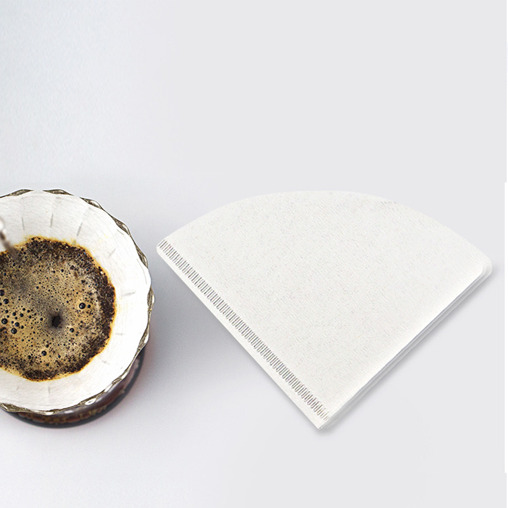 DSstyles 50pcs Disposable Paper Cone Filters Wood Pulp Perfect Drip