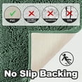 thumbnail image 5 of Yujoon Super Soft Chenille Bathroom Rug Non-Slip Absorbent Machine Washable Bath Mat, 17"x24", Green, 5 of 8
