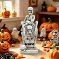 thumbnail image 5 of Halloween Spooky Ghost Skeleton Figurine, White-b Resin Ghost Statue with Tombstone Ghost Skull, Mini Ghost Decor for Halloween Decorations, Indoor Tabletop Home Decor, 5 of 6