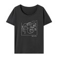 thumbnail image 1 of Camiseta de manga corta de recuerdo de verano para mujer para el trabajo, camping, vacaciones, senderismo XL, 1 of 7
