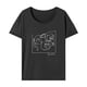 thumbnail image 1 of Camiseta de manga corta de recuerdo de verano para mujer para el trabajo, camping, vacaciones, senderismo Gris, 1 of 7