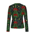 thumbnail image 4 of Goodtrade8 Womens Shirts Festival Pullover Christmas Long Sleeve Winter Slim Fit Casual Graphic Tops for Women Crew Neck, 4 of 6