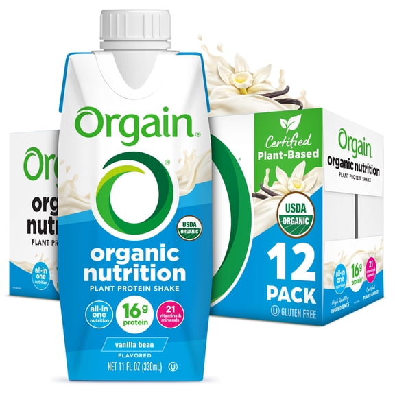 Orgain Vanilla Vegan Nutrition Shake-12 pack