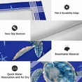 thumbnail image 6 of Turtle Navy Blue Outdoor Rug for Patio/Deck/Porch, Non-Slip Large Area Rug 5 x 7 Ft, Coastal Starfish Coral Ocean Stripes Indoor Outdoor Rugs Washable Area Rugs, Reversible Camping Rug Carpet Runner, 6 of 8