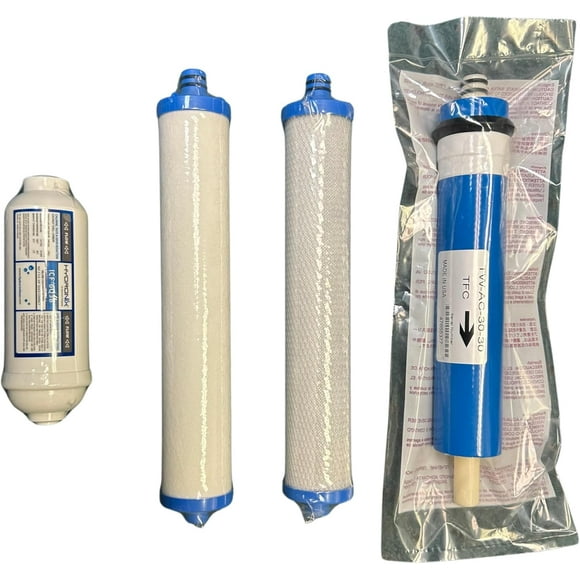 Cartouche de Rechange et Membrane Compatibles avec le Système d'Osmose Inverse AP AC-30, Ensemble de 4 - Membrane Fabriquée aux É.-U.