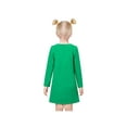 thumbnail image 2 of Girls Dress Green Shirt Santa Asymmetrical Striped Piano Christmas Casual 6 Years, 2 of 6