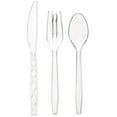 thumbnail image 2 of VeZee's Sapphire Settings Durable Flatware Clear Disposable Fancy High quality 360 Pcs/Box Utensils Set|Box Include: 60 Knives, 180 Forks & 120 Spoons| 1 Box, 2 of 5