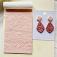 thumbnail image 4 of Polymer Clay Texture Roller Clay Earring Molds Polymers Clay Texture Sheets Polymer Clays Floral Textures Roller Embossing Pottery Textures Rollers for DIY Making, 4 of 9