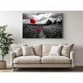 thumbnail image 3 of Red Flower on Black and White Background Canvas Wall Art - High-Quality Floral Print - Handcrafted Modern Decor - Stylish Wall Art - Gift for Home or Office, 3 of 7