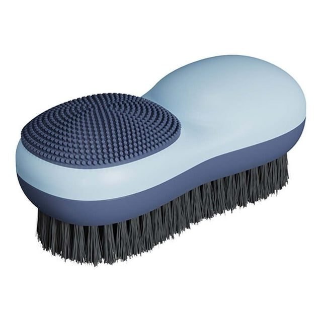 HOZADOIE A Brush Home Essentials Laundry Brush Double-Sided Bristles Multi-Functional Soft Rubber Underwear Cleaning Brush Artifact Shoe Brush Soft Bristles Laundry Brush