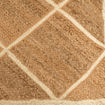 thumbnail image 5 of Handwoven Rectangular Jute Carpet with Sleek Chequered Pattern, 5 of 5
