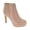 Taupe, variant on Womens Jeanne Faux Leather Ankle Boots