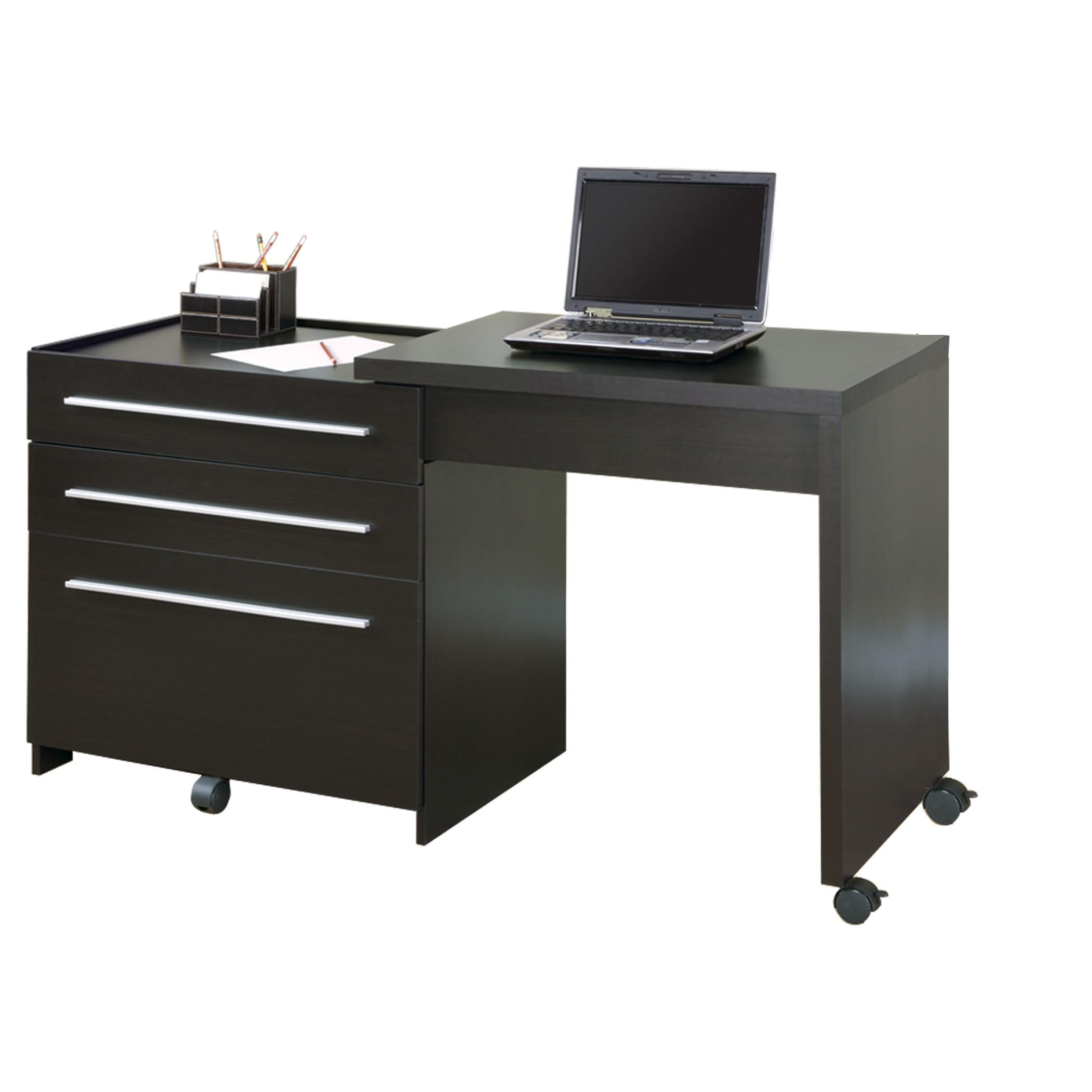 Monarch Specialties CAPPUCCINO SLIDEOUT DESK WITH STORAGE DRAWERS I 7030