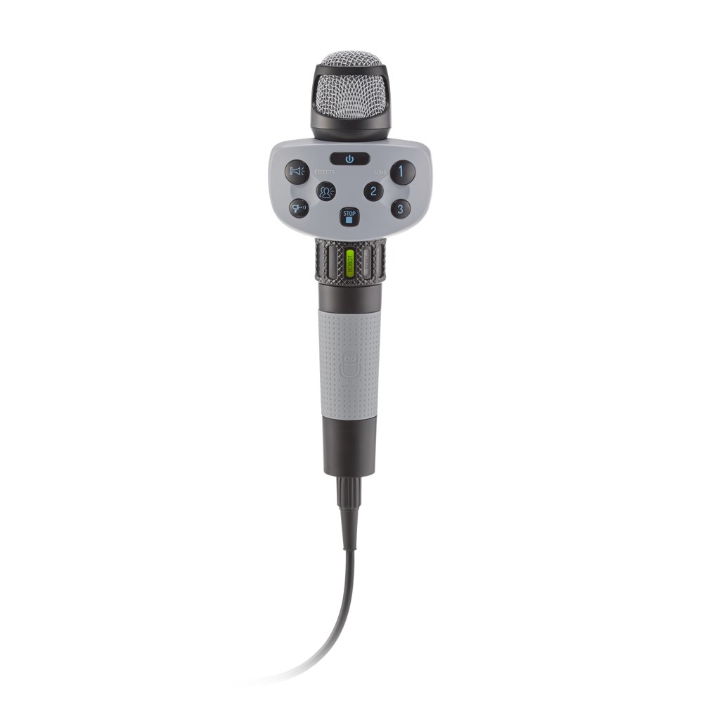 Singing Machine Hype Mic Unidirectional Dynamic Wired Microphone, Black