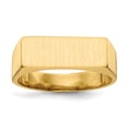 thumbnail image 1 of Solid 14k Yellow Gold Engravable Signet Ring (6.1mm) - Size 4.5, 1 of 5