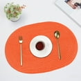 thumbnail image 6 of CasaChic Woven Polyester Placemats, Insulation Mats Easy to Clean Foldable for Family Dinner Parties, 6 of 6