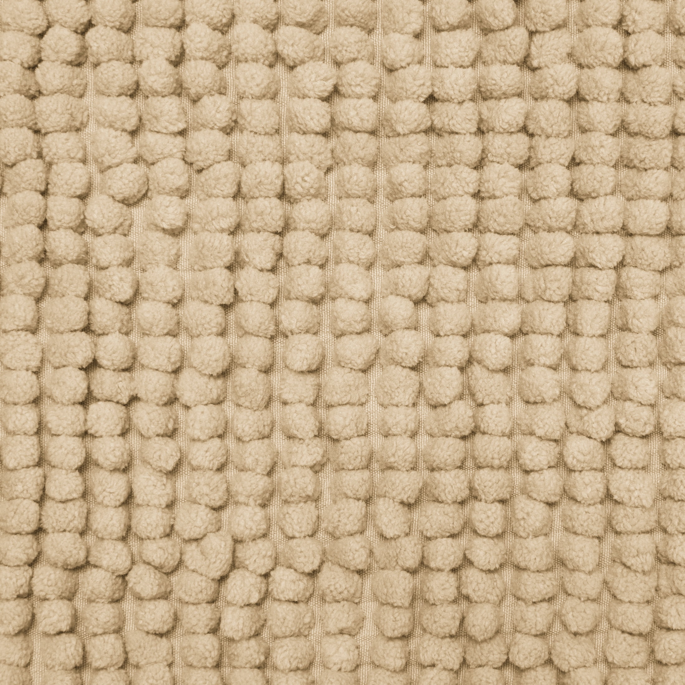 Mainstays Basic Polyester Chenille Noodle Bath Rug, Vallejo Tan, 17"x24", One Piece