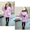 thumbnail image 3 of Chaqueta de invierno para niñas Anime Kuromi Sanrioed Kids Thick de alta calidad para niñas abrigo con capucha de invierno para niñas chaquetas cálidas prendas de vestir exteriores, 3 of 5