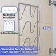 thumbnail image 2 of 2 Pack Pot Lid Organizer Rack, 6-Tier Rustproof Pot Lids Holder for Cabinet Door/Wall, No Drilling Adhesive Mounted, Pot Top and Pan Cover Storage inside Kitchen Cabinet (Silver), 2 of 15