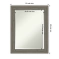thumbnail image 4 of Fencepost Grey Narrow Beveled Wood Bathroom Wall Mirror, 4 of 10