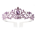 thumbnail image 1 of Tiara Coronas para mujeres y niñas, elegante corona de princesa, tiaras para mujeres, bodas, bailes, cumpleaños, Halloween, Navidad, disfraces, accesorios para el cabello para mujeres y niñas, 1 of 5