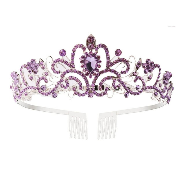 Tiara Coronas para mujeres y niñas, elegante corona de princesa, tiaras para mujeres, bodas, bailes, cumpleaños, Halloween, Navidad, disfraces, accesorios para el cabello para mujeres y niñas