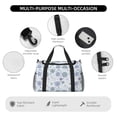 thumbnail image 4 of Balery Retro ice blue snowflakes Bolsa de Gimnasio para Mujeres, Bolsa de Viaje con Bolsillo Húmedo, Bolsa de Fin de Semana para Mujeres, Bolsa de Viaje Resistente al Agua, 4 of 7