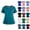 16# Blue, variant on V-Neck Scrub Tops Women - Stretchy 4-Pocket Nurse Scrubs with Medical Uniform Fit Dark Blue 4XL