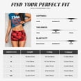 thumbnail image 2 of Yiaed Strawberry Red Print Women's Athletic Shorts Running Shorts Sporty Short High Waisted Elastic Workout Shorts for Yoga Gym Running & Sports -Small, 2 of 8