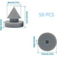 thumbnail image 2 of 50 Pcs Metal Door Silencer, Heavy Duty Rubber, Grey, 2 of 5