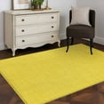 thumbnail image 3 of Yellow 2.7x5 Area Rugs, Farmhouse Burlap Solid Yellow Color Modern Linen Texture Non-Skid Rubber Backing Large Rectangle Rugs - Living Room Bedroom Home Office, Indoor Floor Mat Carpets Washable Rug, 3 of 9