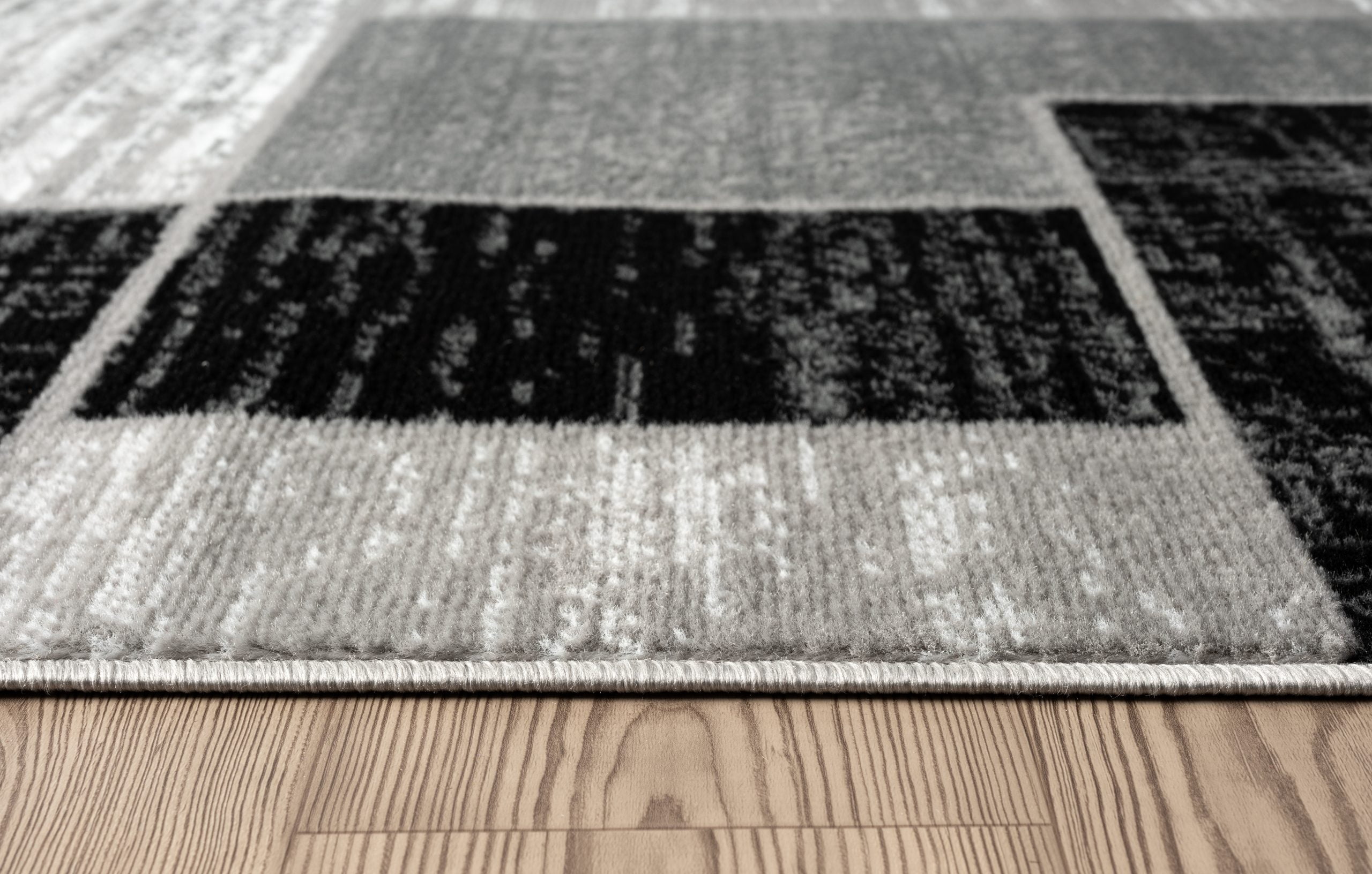 L'Baiet Verena Geometric Area Rug Black Grey 4' x 6' Medium Area Rugs Carpet for Living Room, Bedroom, Dining Table, Office, Hallway, Foyer | Neutral Colorful Modern Abstract Home Decor