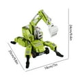 thumbnail image 3 of Steel Power Transformable Engineering Vehicle with Long Crane Liftable Excavator Model for Creative Construction Play, 3 of 6