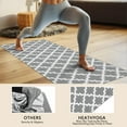 thumbnail image 4 of Gray and White Geometric Lattice Pattern Hot Yoga Mat Towel Non Slip for Hot Yoga - Quick-Drying Yoga Mat Cover with 4 Corner Pockets with Travel Bag - Hot Yoga Towel Non Slip 70"x26", 4 of 6