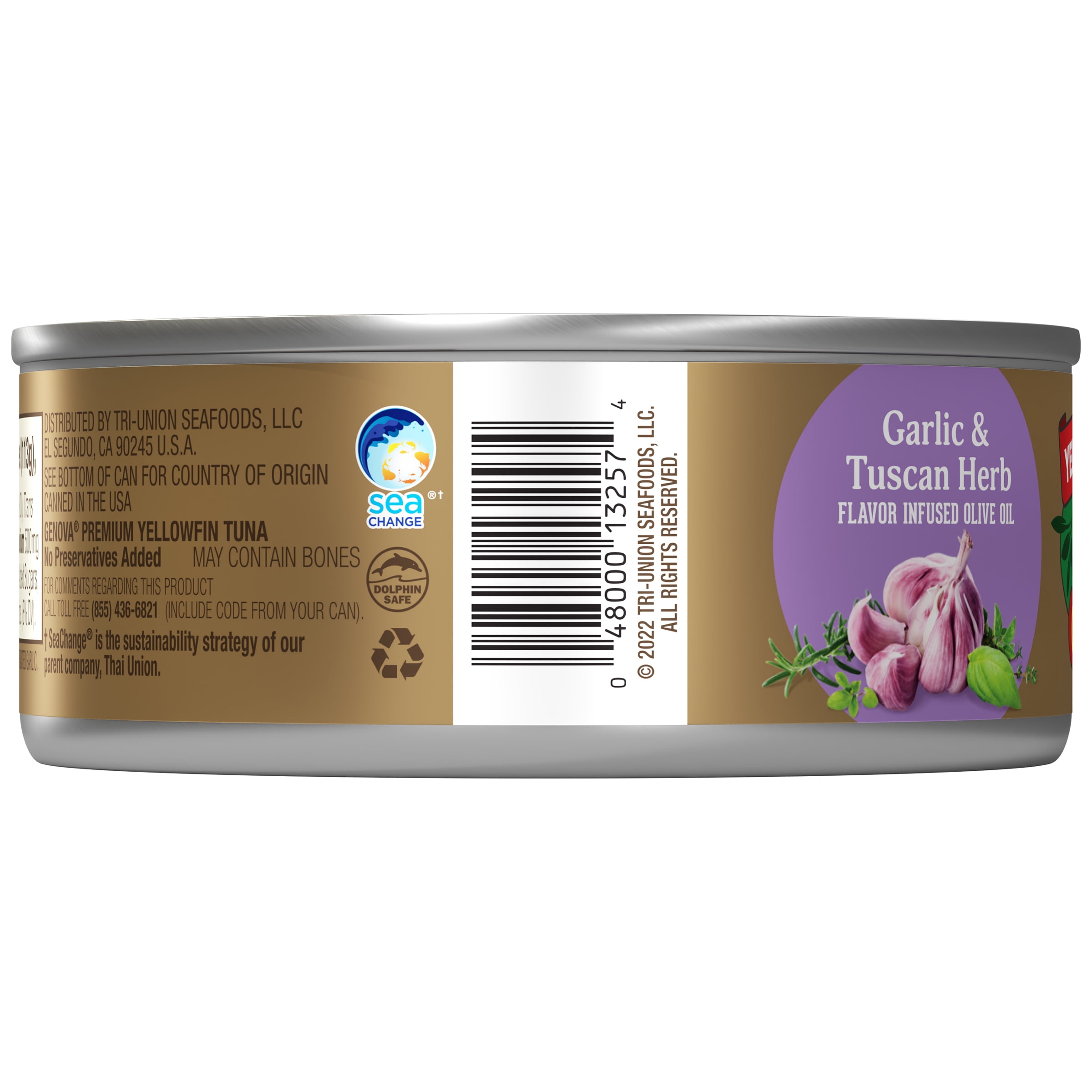 (4 pack) Genova Premium Yellowfin Tuna in Garlic and Tuscan Herb Infused Olive Oil 5 oz