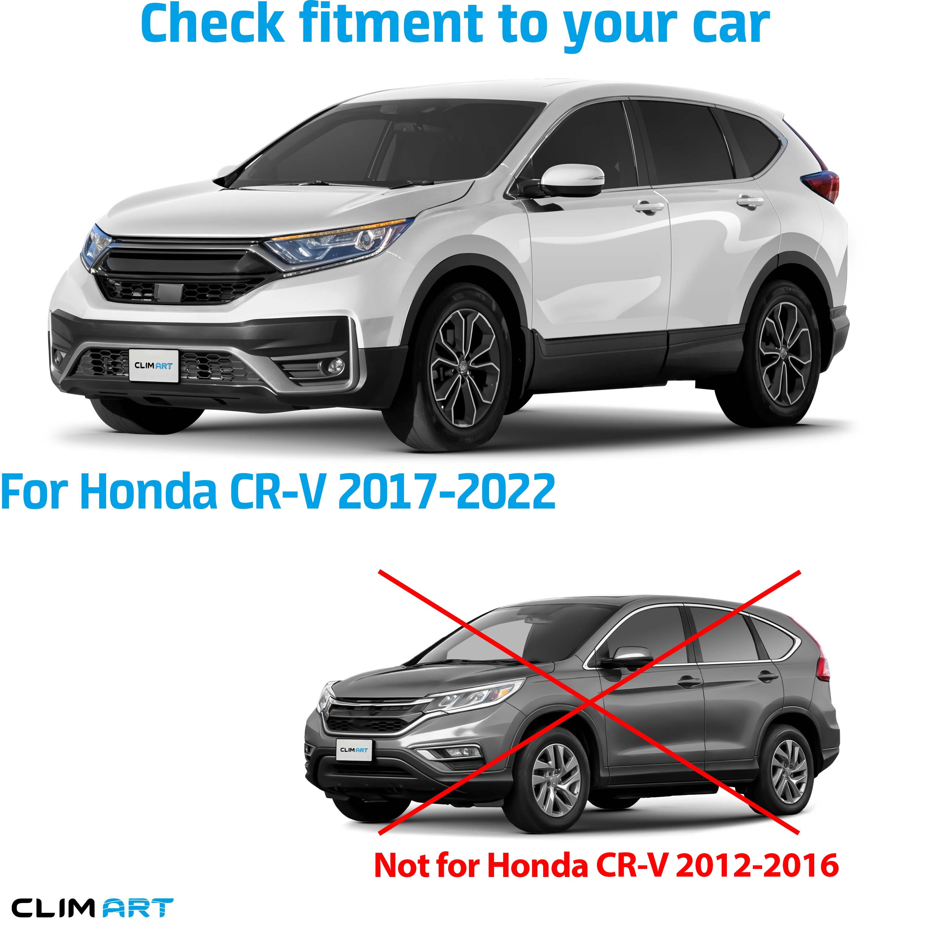 CLIM ART Custom Fit Mud Flaps for Honda CR-V 2017-2022, 4 pcs, Easy to Install, Road and Weather Resistant Thermoplastic, Car Accessories - MF1417021