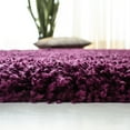 thumbnail image 6 of SAFAVIEH Santa Monica Chelsey Solid Shag Area Rug, Purple, 6'7" x 6'7" Round, 6 of 10