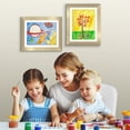thumbnail image 6 of Americanflat 10x12.5 Kids Art Frame 2 Pack Holds 100 Art Pieces 8.5x11 Mat Magnetic Letter Size Display Mini - Gold, 6 of 8