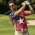 thumbnail image 2 of UorisanigoStar American Flag Matching Couple Outfits Golf Shirts for Men Size M Short Sleeve Dry Fit Casual Shirts and Womens Short Sleeve Golf Dress with Shorts Pockets Tennis Dresses, 2 of 8