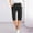 Black, variant on USSUMA Athletic Shorts for Women Solid Color Pull-on Elastic Waist Casual with Pocket Delightful Shorts Straight Pants Half Shorts Linen Wide Legs Loose Fit Womens Shorts for Work Black L