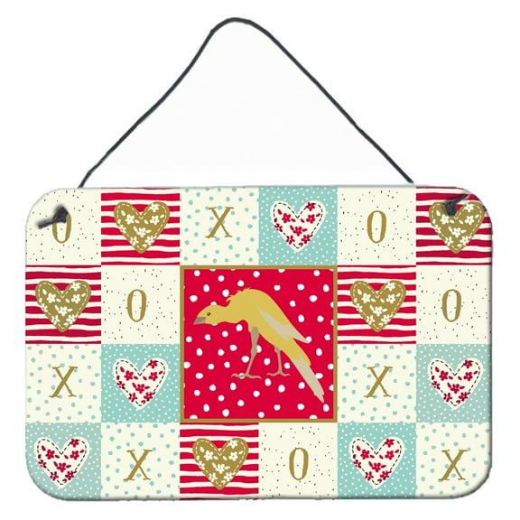 Carolines Treasures CK5500DS812 Belgian Hunchback Canary Love Wall or Door Hanging Prints 8x12 multicolor