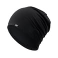thumbnail image 2 of Lumtrix Summer Mesh Breathable Skull Beanie - Soft Stretchy Slouchy Beanie Hat Men Women for Running Cycling Gym Black One Size, 2 of 7