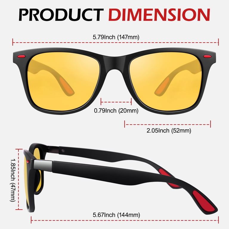 Linvo Men's Retro Polarized Night Vision Driving Glasses photo 7