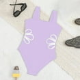 thumbnail image 3 of REgarm Girls One Piece Swimsuits Adjustable Straps Cut Out Bathing Suit Girls' Swimwear Light Purple,11-12 Years, 3 of 3