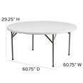 thumbnail image 5 of Flash Furniture Elon 5' Round All-Occasion Plastic Folding Event Table, White, 5 of 11