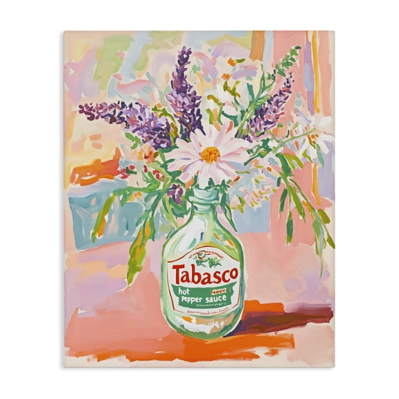 Stupell Industries Cottage Hot Sauce Bottle Bouquet Canvas Art, 16 x 20, by The Prints Vibe
