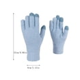 thumbnail image 3 of Winter Knitted For Double Layer Fleece Lined Touchscreen Thickened Thermal Warm Windproof Cold Weather Riding Cycling Driving Outdoor Activities Gloves Mittens Light Purple One Size, 3 of 4