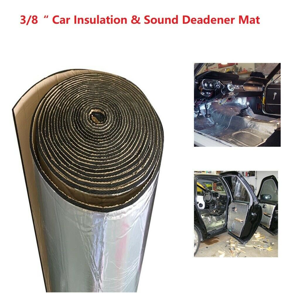 Heat Insulation 3/8" Shield Thermal Sound Deadener Noise Dampening Mat 88"x 39" 24SQFT Walmart