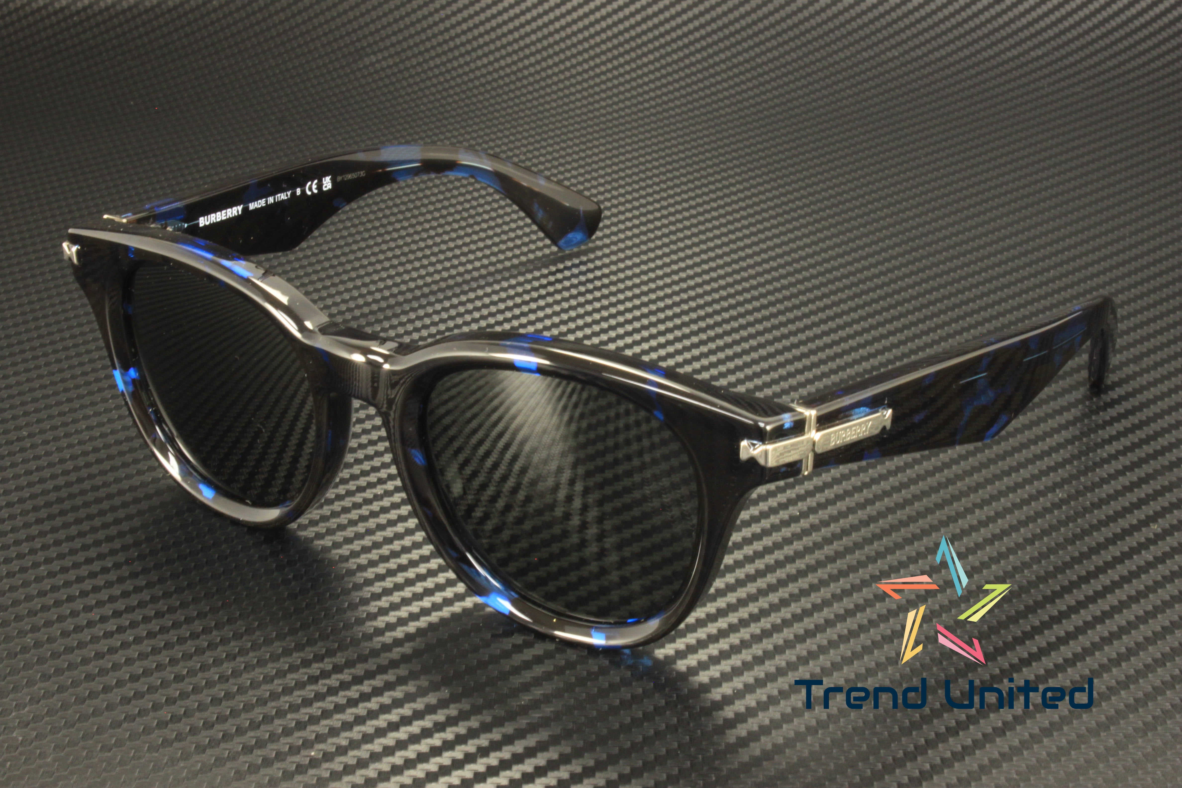 NWT Burberry BE4439 Blue Round 51mm Sunglasses Burberry BE4439 Men main image 4